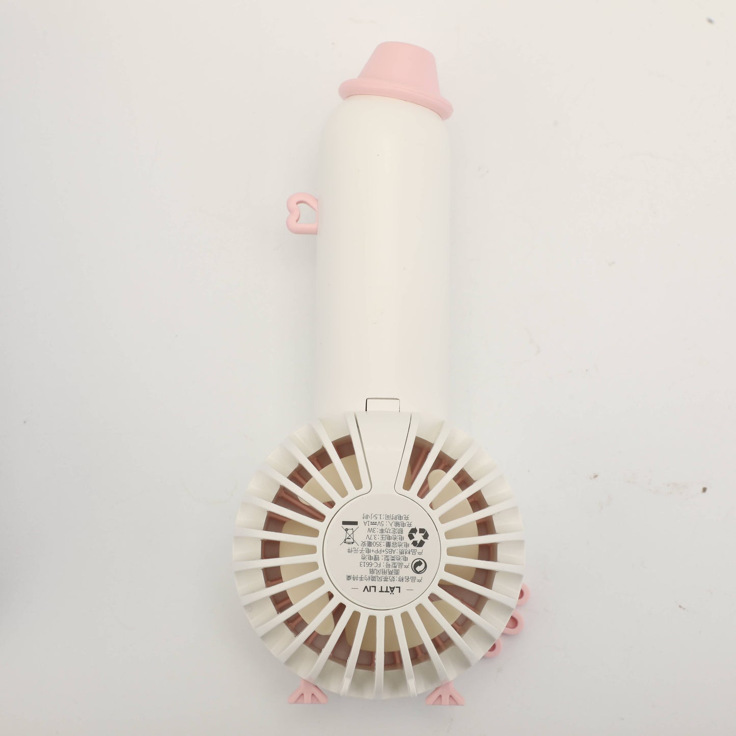 Milk Tea Style Simple Table Handheld Fan - Pink