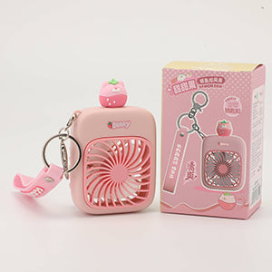 Sweet Fruit Keychain Fan - Pink