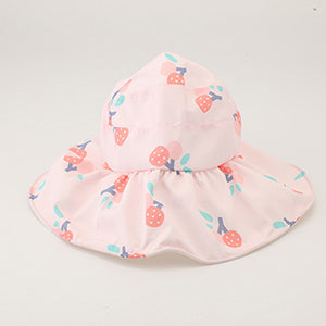 Fruit print children's sun hat-pink