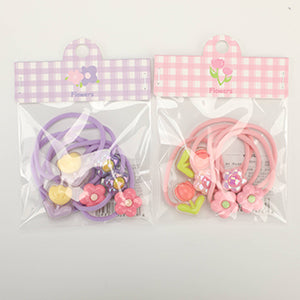 Flower Childrens Hair Ties in Bag