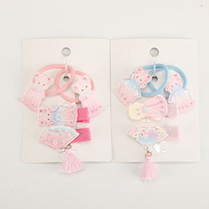 Chinese Style Childrens Hair Tie & Hair Clip Set