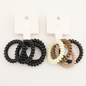 TPU Milk Coffee Phone Hair Tie 4 Pieces-Mixed