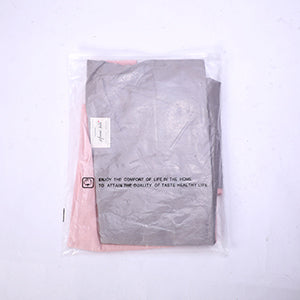 One pair of cotton pillowcases: light gray pink