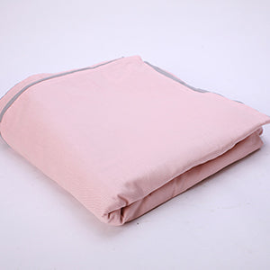 Cotton quilt cover: light gray pink