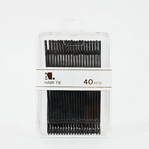 6cm Bobby Clips 40-Piece Set - Black