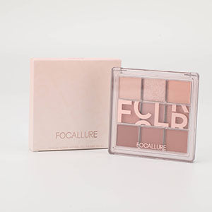 FOCALLURE Mild 9-colour Eyeshadow Palette - PK04 Half Peach