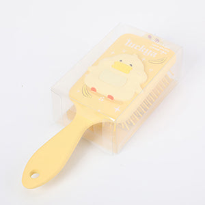 Jiwuu Family 3D Rectangular Hair Brush - Yellow