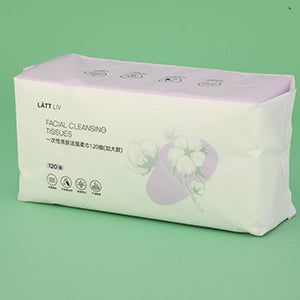 LÄTT LIV Disposable Skin-Friendly Facial Cleansing Tissue - Enlarged - 120 Sheets