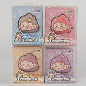 Cute Girl Mini PU Notebook with Magnetic Snap